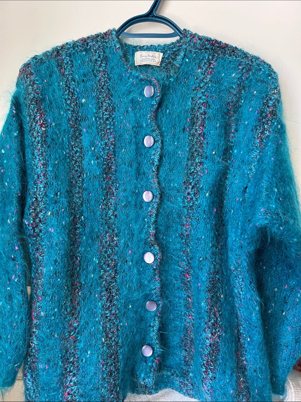 Vintage mohair cardigan XS fuzzy